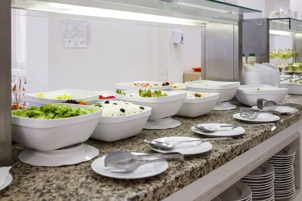 Buffet with fresh salads and snacks 1